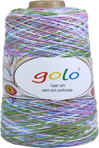 Vista 7 de golo Hilo de Cono de Lana para Tejer 8.8oz 400yd 100% Hilo de Lana para Tejer a Mano 402-Papel Envejecido