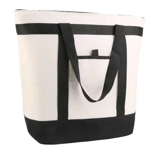 Vista 19 de Bolsa tote reutilizable aislada para compras de comestibles para mujeres/hombres, bolsa de entrega de pizza/comida para mantener los alimentos
