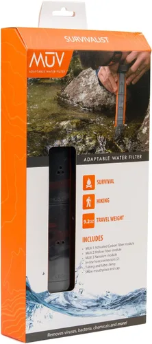Vista 3 de Filtro de agua MUV Survivalist: bloquea productos químicos, bacterias, virus y más