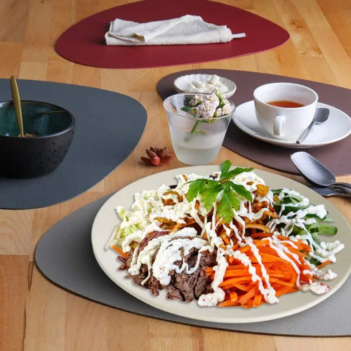 Vista 6 de Juego de platos llanos de 11 pulgadas, platos de pasta extra grandes, platos irrompibles, vajilla ligera de paja de trigo para ensalada, vajilla
