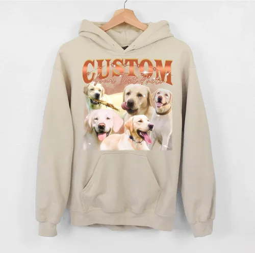 Vista 25 de Sudaderas con capucha personalizadas diseñan el tuyo propio, retrato de camisa de la foto, regalos personalizados para el día de San Valentín