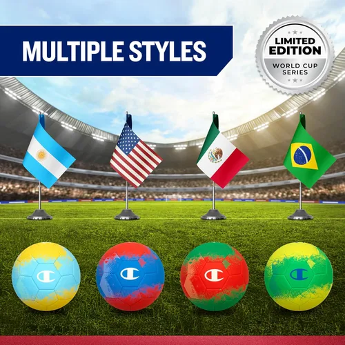 Vista 7 de Pelota de fútbol Champion para jóvenes y adultos – Acabado mate, diseño de 32 paneles, control mejorado, cubierta de PVC, tamaños 3, 4 y 5
