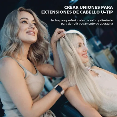 Vista 3 de everlong Hair - Herramienta de unión de fusión de cabello patentado de grado profesional, ergonómico, patentado, pegamento de queratina, conector