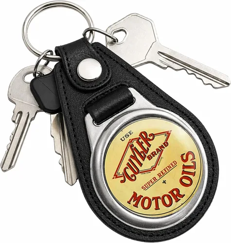 Vista 142 de Brotherhood Round Key Chain for Vintage Motor Oil, Petroleum, and