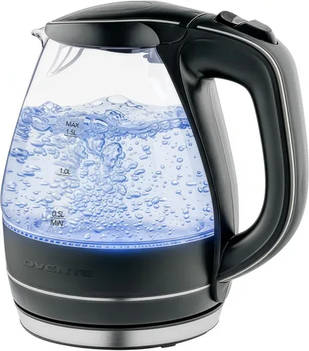 Vista 12 de Ovente Tetera de 1.5 litros libre de BPA, cristal, inalámbrica, eléctrica Verde