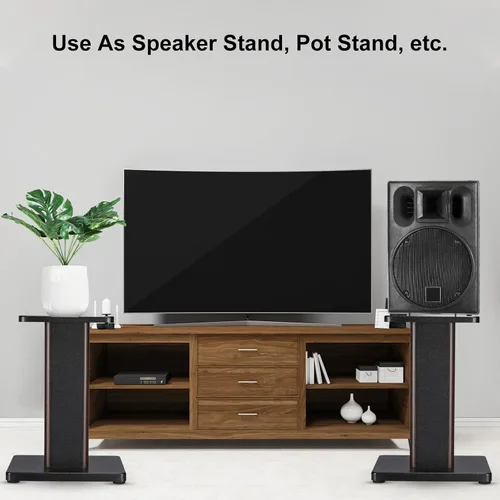 Vista 6 de MECCANIXITY Soportes de madera para altavoces, paquete de 2 soportes universales de 5.9 pulgadas (5.9 in) para altavoces ahuecados, audio, escucha