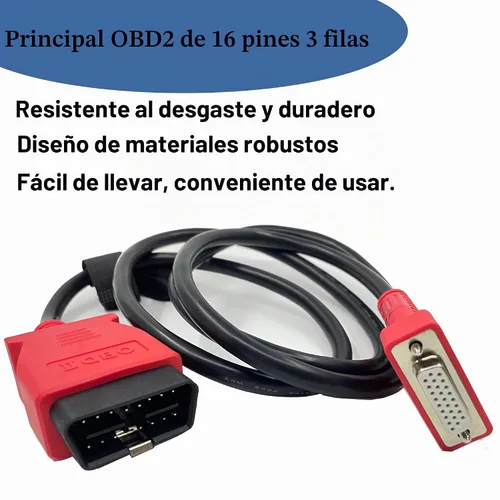 Vista 3 de Cable de reemplazo de prueba de diagnóstico OBD2 para Autel MaxiSys MS908P, prueba principal de 16 pines y 3 filas, prueba principal OBD2