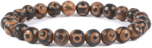 Vista 13 de Justinstones Gem - Pulsera elástica de cuentas redondas de piedras semipreciosas de 8 mm, unisex, de 17.78 cm Turmalina negra de grado A