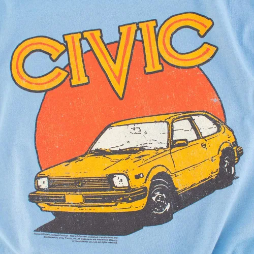 Vista 5 de Camiseta y calcomanías de Honda Vintage Distressed Civic