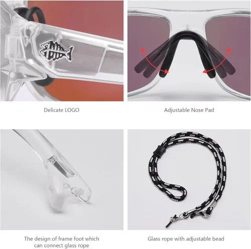 Vista 5 de BASSDASH Gafas de sol deportivas polarizadas para hombres y mujeres, pesca, conducción, senderismo, UV400 con marco ligero TPX irrompible