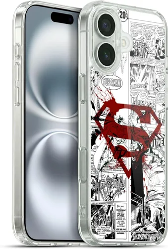 Vista 73 de Head Case Designs Funda de gel con licencia oficial de Superman DC Comics Collage Comicbook Art [protección de grado militar] compatible con Apple