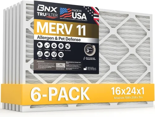 Vista 17 de BNX TruFilter - Filtro de aire MERV 11 de 10 x 10 x 1 pulgadas (paquete de 4) – Fabricado en Estados Unidos – Defensa contra Alérgenos Filtros