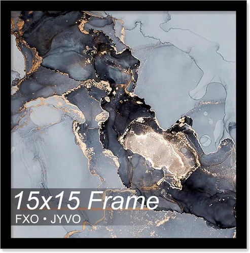 Vista 41 de Fxojyvo Marco de 4 x 4 pulgadas, marco negro para póster cuadrado de 4 x 4, peso ligero y altamente transparente, marco de 4 x 4 para pared, 1