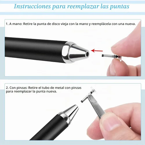 Vista 5 de Mixoo Lápiz capacitivo retráctil para interruptor de pantalla táctil 2, lápiz digital universal de alta sensibilidad para iPad, iPhone, Android Negro