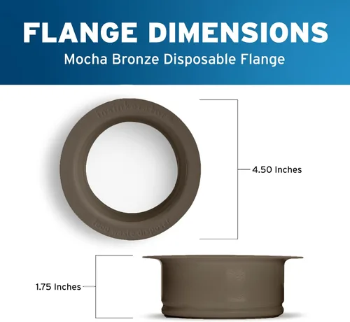 Vista 2 de INSINKERATOR Brida de fregadero de cocina para triturador de basura INSINKERATOR, FLG-MB, bronce moca