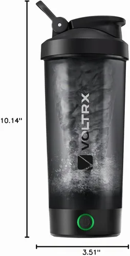 Vista 10 de VOLTRX Botella agitadora de proteínas, mezclador eléctrico recargable USB C, vasos agitadores para batidos de proteínas y batidos de reemplazo