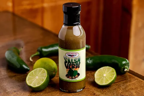 Vista 4 de SOUTH SHORE SAUCE Salsa picante gourmet SALSA VERDE suave picante con jalapeños sin gluten, dulce fresco y refrescante, sabor de una sola porción