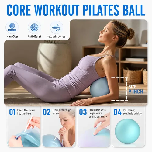Vista 4 de JKSHMYT Pilates Ring, 14.5 inch Magic Circle Pilates Equipment