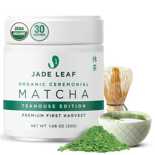 Vista 14 de Jade Leaf – Té verde en polvo, orgánico y japonés, de grado culinario supremo (el preferido por los Chefs y cafeterías para mezclar & hornear)