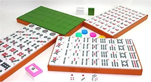 Vista 2 de Azulejos numerados filipinos chinos Mahjong 144 azulejos 1.45 "Juego fácil de leer Mah-Jongg, Mah Jongg, Majiang