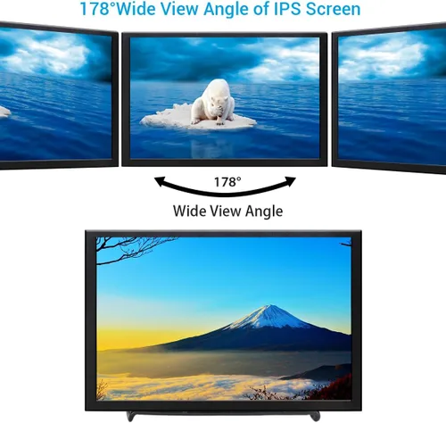 Vista 2 de ELECROW Monitor portátil de 8 pulgadas, mini monitor capacitivo sin tacto de 1280 x 800 con puerto HD compatible con Raspberry Pi, pantalla LCD