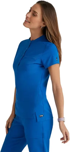 Vista 3 de BARCO Grey's Anatomy Spandex Stretch Direct - Camiseta médica para mujer, cuello a presión