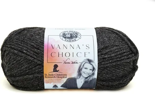 Vista 75 de Lion Brand Yarn (1 madeja) Hilo Vanna's Choice, mármol gris