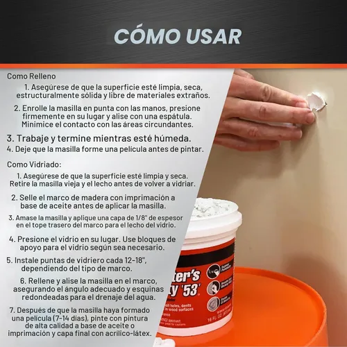 Vista 3 de DAP Painter's Masilla '53', blanca, 8 oz (7079812240)