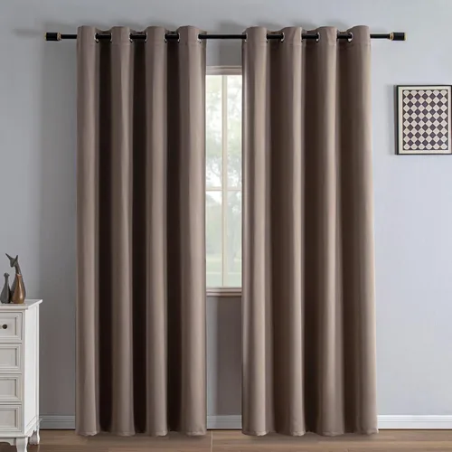 Vista 32 de IGEMAEVE Cortinas opacas de tamaño personalizado para dormitorio, 100 % opacas, 1 panel, aislamiento térmico, cortinas de oscurecimiento