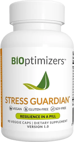 Vista 8 de BIOptimizers Stress Guardian - Cápsula para aliviar el estrés - Manejo de apoyo al descanso - 45 cápsulas