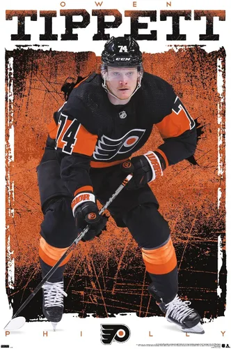 Vista 11 de Trends International NHL Philadelphia Flyers - Póster de pared Owen Tippett 23, 22.4 pulgadas de largo x 14.7 W, versión enmarcada en madera