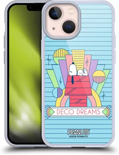 Vista 163 de Head Case Designs Snoopy Deco Dreams - Funda de gel suave con licencia oficial de Peanuts Blue Pattern compatible con Apple iPhone 7 Plus/iPhone 8