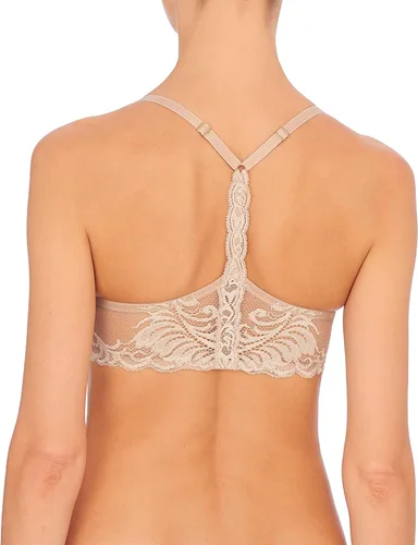 Vista 3 de Natori sostén con diseño, cierre al frente y parte trasera en forma de T para mujer Cafe