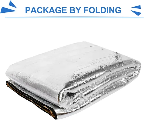 Vista 7 de Uxcell 394 mil 10 mm 10.76 pies cuadrados esterilla de amortiguación de sonido con espuma de aluminio para aislar el calor del motor del parachoques