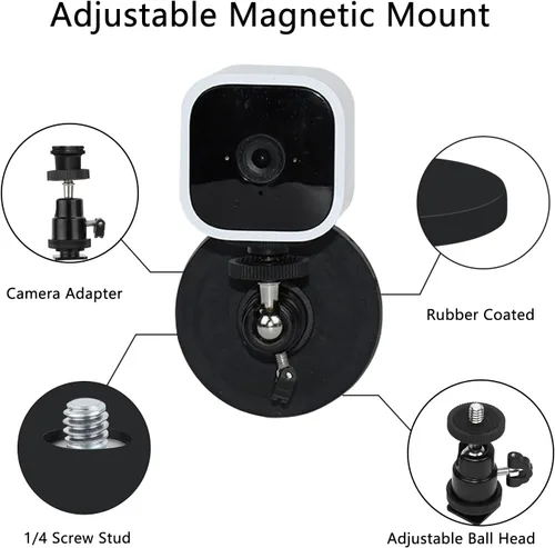 Vista 7 de Soporte magnético para cámara compatible con Blink Outdoor 4, 2k+, Blink Mini 2k+ (modelo más nuevo), Blink Mini, Blink Indoor(todos), Eufy E220