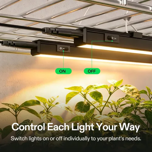 Vista 5 de VIVOSUN Luces de cultivo T5 para plantas de interior, espectro completo de Amarillo