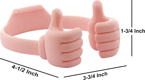 Vista 7 de Honsky Thumbs-up Soporte Porta Teléfono Celular, Soporte Base para Tableta para Escritorio de Mesa Smartphone Teléfono Celular Teléfono Móvil Rosado