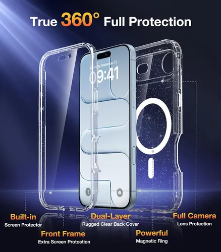 Vista 195 de DIACLARA - Funda transparente compatible con iPhone XR 6.1 pulgadas 2018