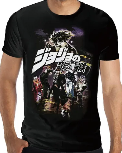 Vista 2 de Bioworld Jojos Bizzare Adventure - Camiseta de grupo 3 para hombre