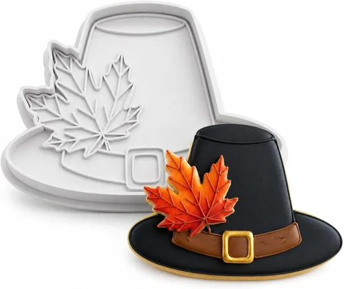 Vista 20 de 8 PCS Thanksgiving Cookie Cutter Set with Embossers Turkey Pumpkin Maple Leaf Corn & More 3" Complete Fall Collection