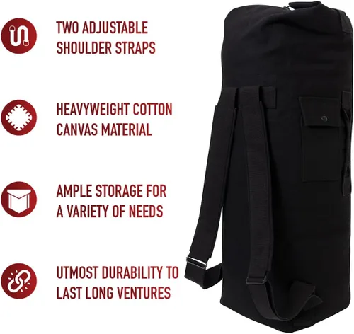 Vista 17 de Rothco Bolso de lona de doble correa para hombre