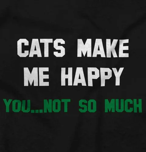 Vista 2 de Cats Make Me Happy You Not So Much Long Sleeve Tshirt Men Women