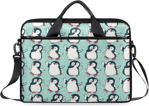 Vista 8 de Cute Penguin Laptop bag - with padded shoulder straps,suitable for 13-15 inch laptops,men's and women's multi compartment laptop cases,suitable for