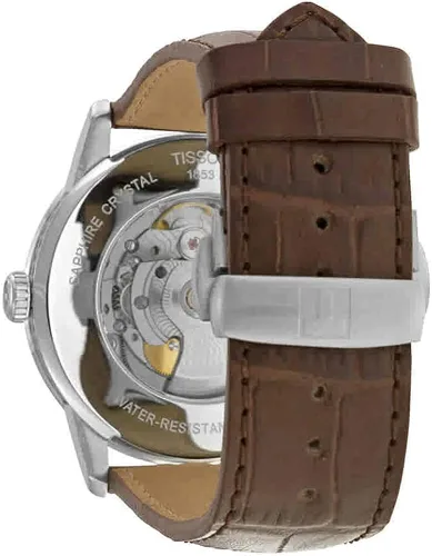 Vista 2 de Tissot T0864071603100 Reloj de lujo con pantalla analógica suiza color marrón Cuero marrón Reloj automático automático