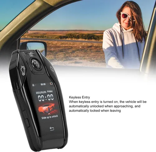 Vista 2 de TK800 - Llave de coche con control remoto inteligente, pantalla táctil LCD universal TK800+, entrada remota sin llave para todos los botones