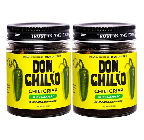 Vista 9 de Don Chilio Salsa picante de habanero mexicano, 5 oz. – Chiles habaneros crujientes y fritos en aceite de oliva 100% sazonado – Apto para keto