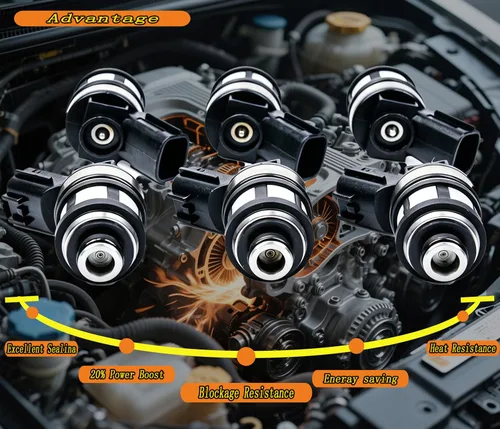 Vista 7 de 6 unids inyector de combustible con enchufe de arnés para Nissan Frontier Pathfinder Xterra Reemplazo 1996-2004 para Nissan Frontier Pathfinder