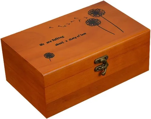 Vista 2 de A.Dinsenen Cesta de coser de madera/caja de coser con accesorios de kit de costura