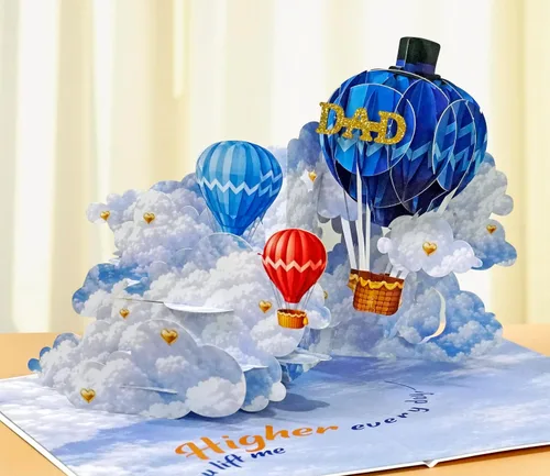 Vista 13 de CUTPOPUP - Impresionantes tarjetas para el día del padre, tarjetas de cumpleaños para hombres, regalos de idea 3D para él, tarjetas de cumpleaños