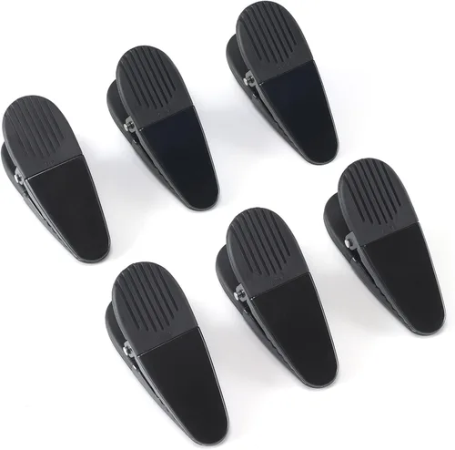 Vista 9 de Juego de clips magnéticos de plástico para refrigerador de 3-1/4 pulgadas de longitud, clips multiusos, juego de 6 (azul)